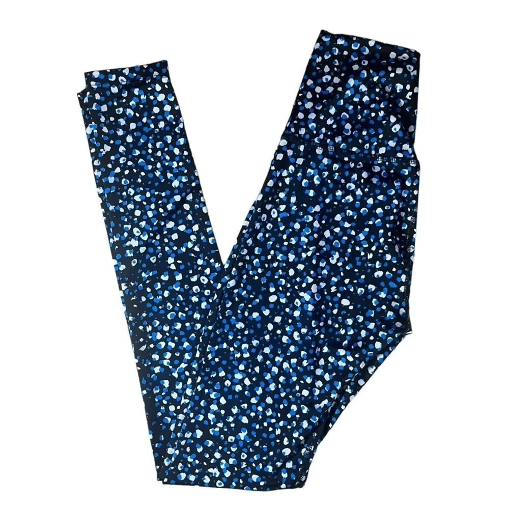 Beyond Yoga High Waist Luxe Leggings in Blue Droplet Size S